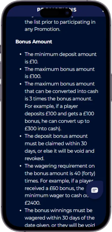 winamania bonus rules